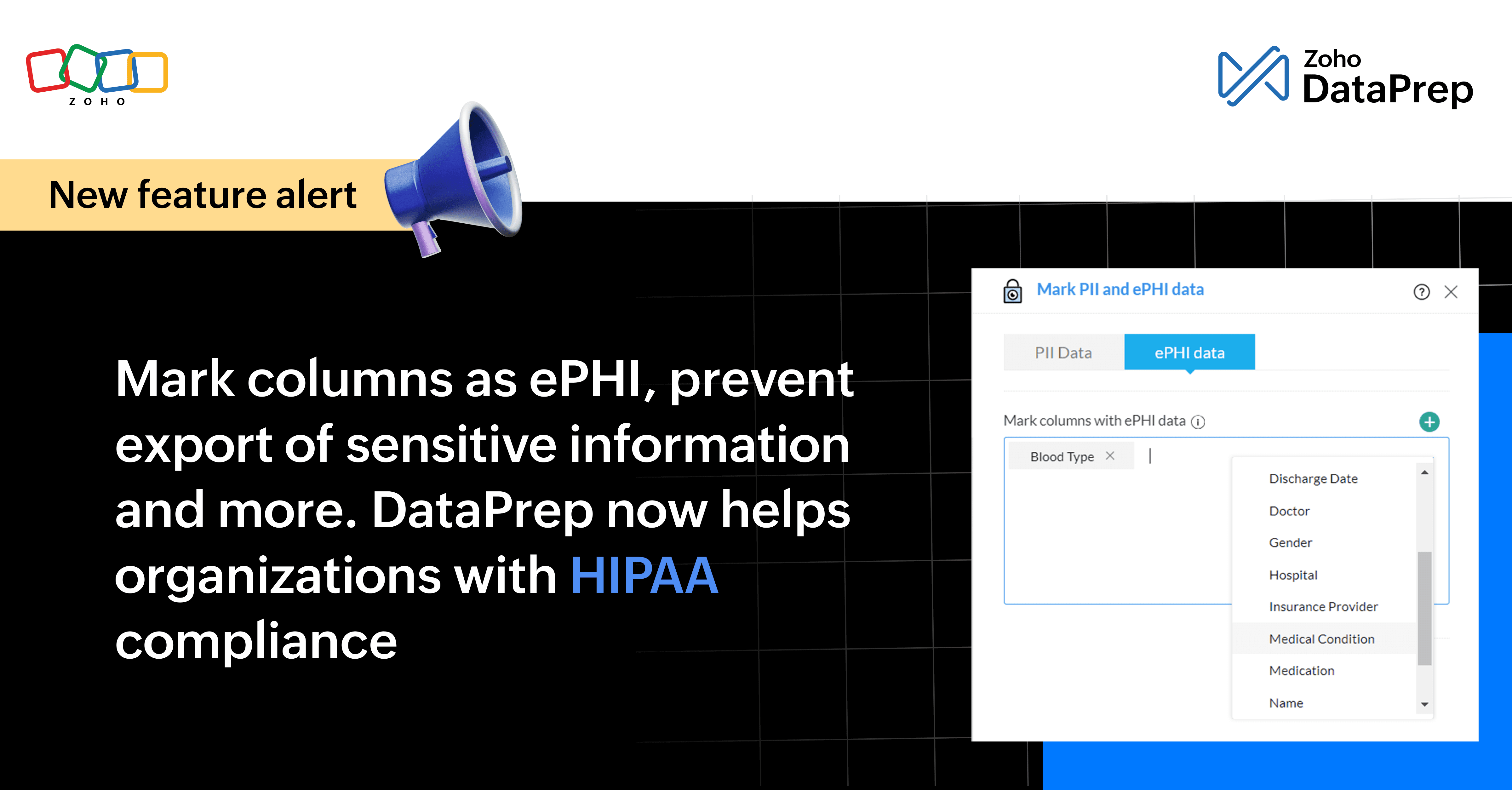 screenshot of Zoho DataPrep